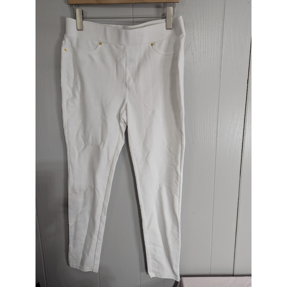 Michael Kors‎ White stretch pants jeggings womens L NEW defects See Description